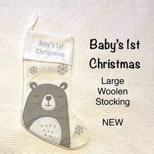 5/$15💥 Baby's 1st Christmas Woolen Stocking ❄️